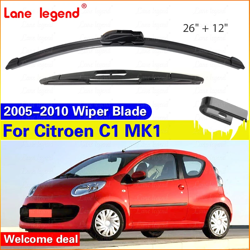 

Car Wiper Blades For Toyota Aygo Peugeot 107 For Citroen C1 MK1 2005 2006 2007 2008 2009 2010 Front Rear Windshield Window