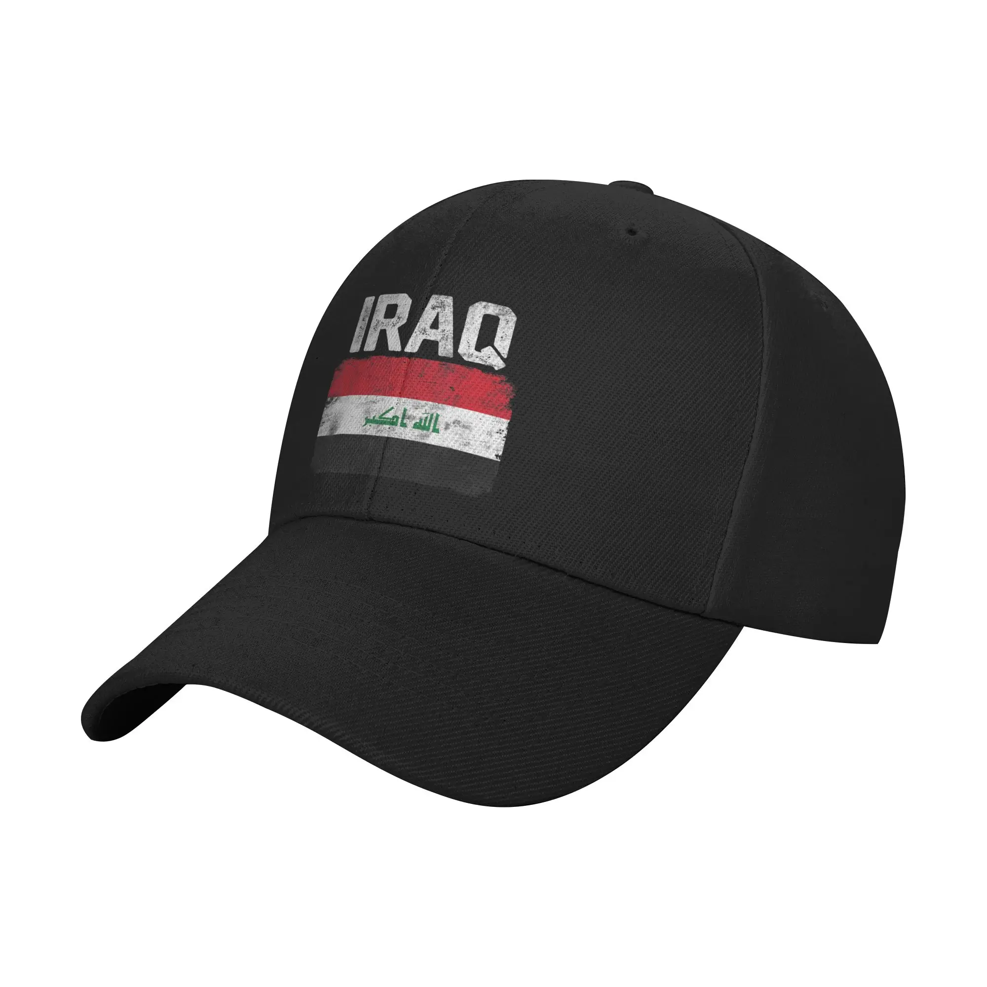 Sommer Unisex Patriotische Distressed Retro Irak-Flagge Baseballkappe Tennis Skate Streetwear Individuelle Sonnenhüte Paar Snapback Cap