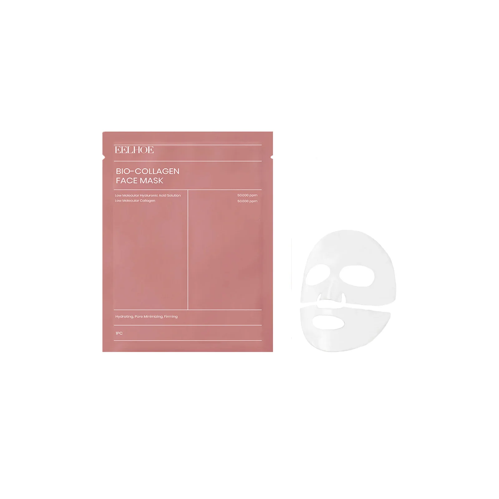 

EELHOE Collagen Mask Bag Smooth Plump Nourishing Skin Brightening Complexion Hydrating And Moisturizing Skin Care Mask 2pcs