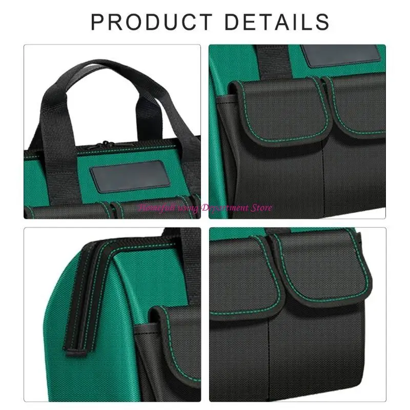  16/18inch Oxford Cloth Tool Bag Maintenance Storage Bag for Easy Organization Transport Tools Workshops Homes Electrician