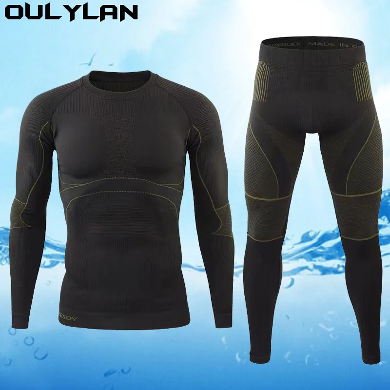 Winter Leggings Outdoor Sort Suit Quick Dry Ski Thermal Underwear For Men Male Thermo Clothes Compression Set Thermal Tights