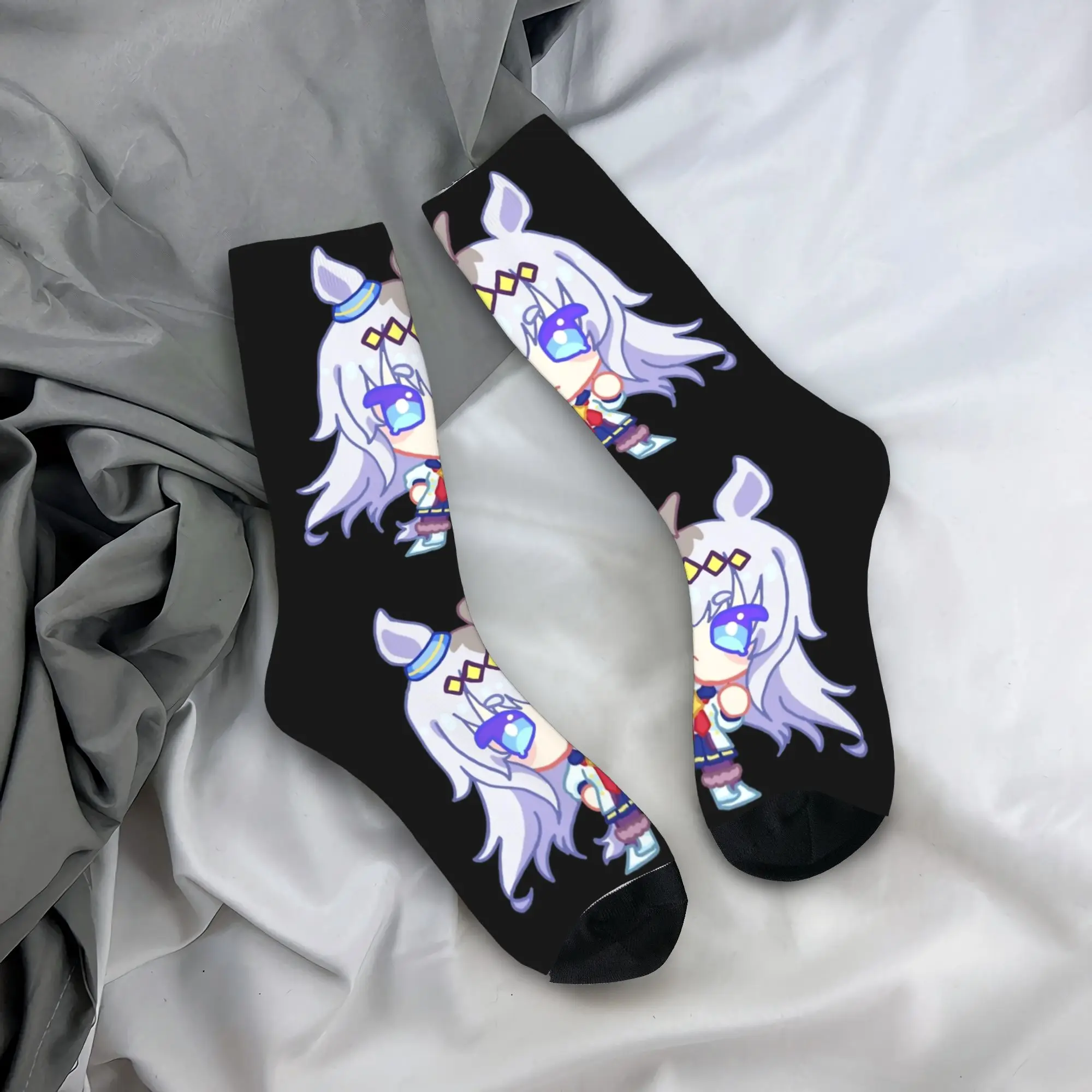 Баскетбольные носки в стиле хип-хоп Oguri Cap Uma Musume, длинные носки из полиэстера для унисекс, нескользящие