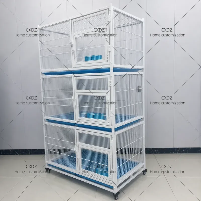 Galvanized Multi Layer Pigeon Cage for Home Breeding Encrypted Carrier Pigeon Pairing Box Three Tier Parrot Bird House