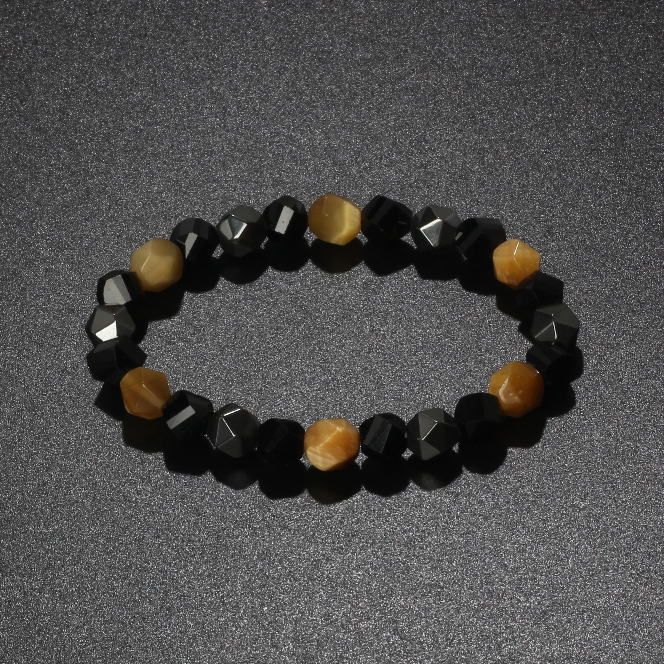 Facted Obsidian Hematite Tiger Eye Bracelets for Magnetic Health Protection Soul Jewelry Nature Stone Beads Bracelet Men Pulsera