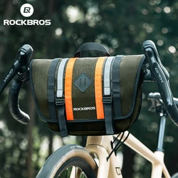 ROCKBROS Bike Front Bag 4L Large Capacity  Front Tube Bag Portable Handlebar Bag Front Frame MTB Portable Trunk Pannier Backpack