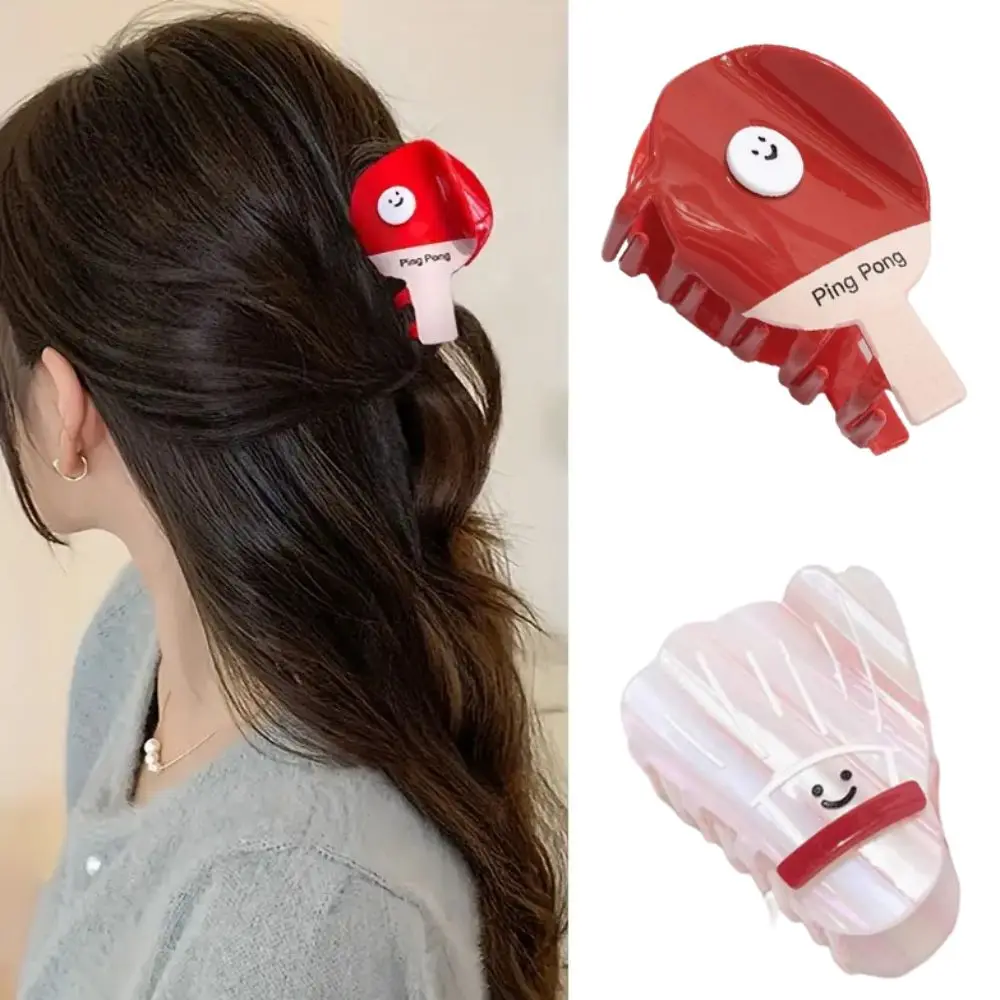 Einzigartige süße Tischtennisschläger Haarnadel kleine Cartoon Badminton Haarnadel rutschfeste Fee Haarschmuck Frauen Dekoration