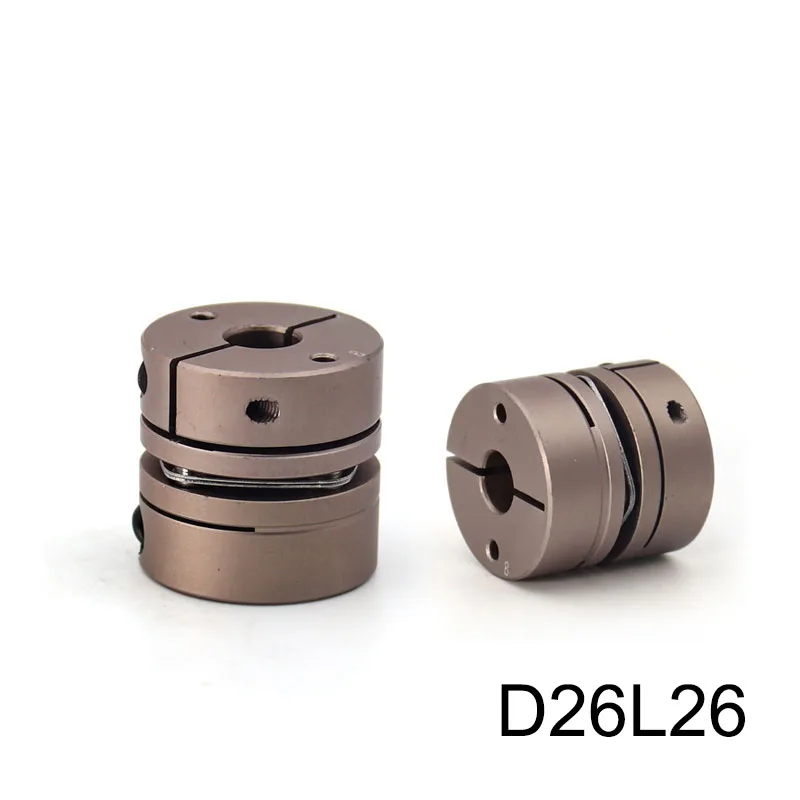 Aluminum Alloy D26L26 single Diaphragm Elastic Coupling Connector D26mm L26mm Step Ball Screw Servo Motor Computer Encoder