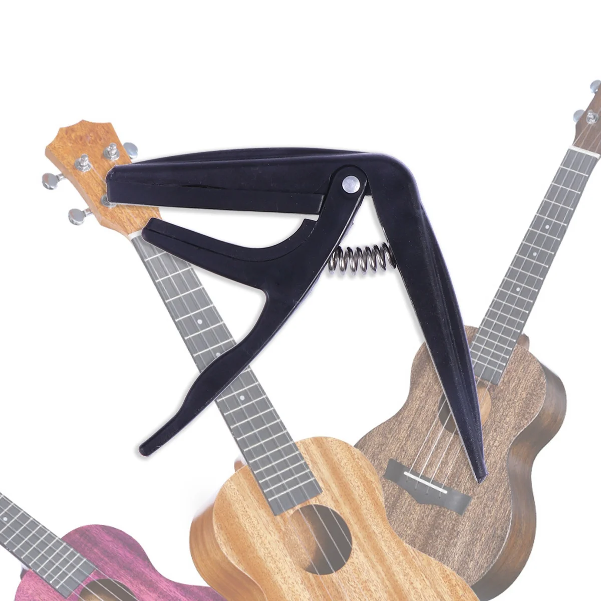 

Ukulele Capo Silicone Padding Zinc Alloy Clip On Capo For Acoustic Ukelele Beginner Player Instrument Accessories