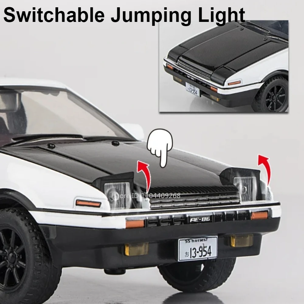 1:30 Scale เริ่มต้น D AE86 ของเล่นรถโลหะผสมยางยาง Shock Absorption ดึงกลับจําลองยานพาหนะเด็กวันเกิด...