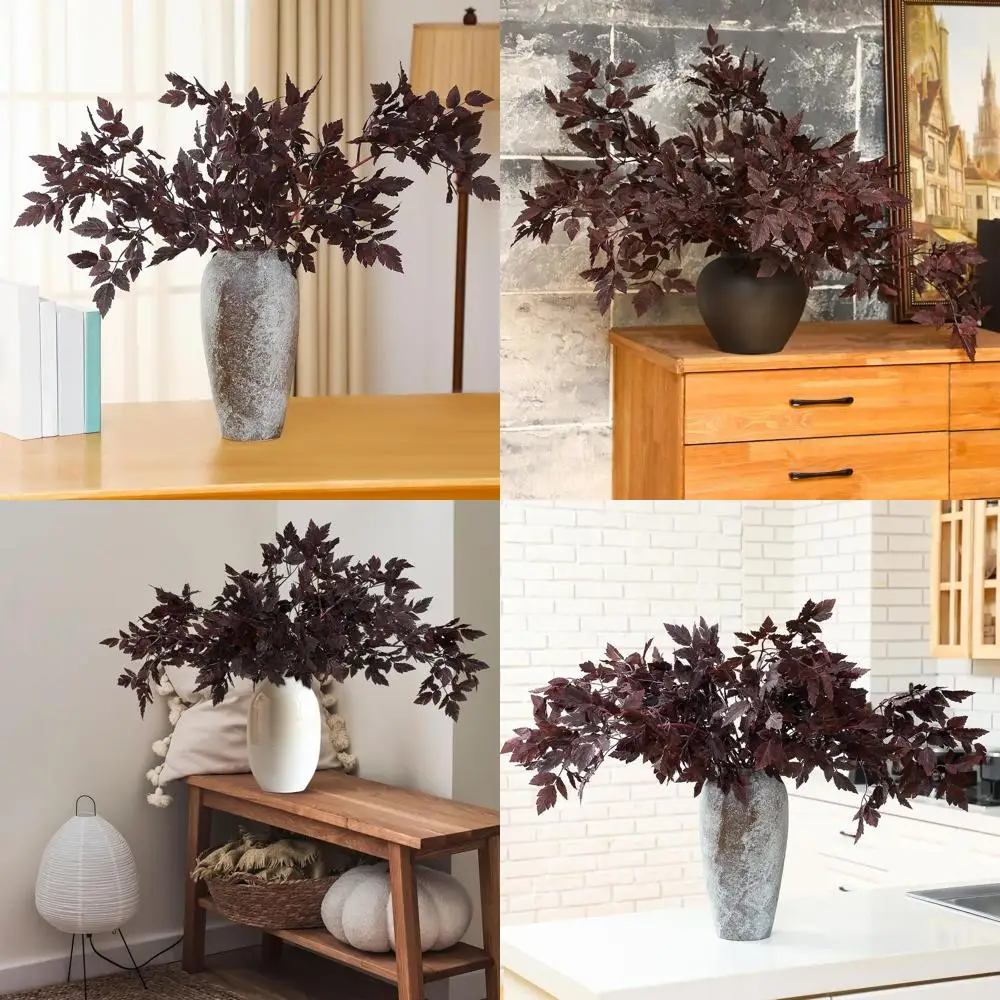 

32 шелковых ветвей Cimicifuga, спреи из искусственных листьев для домашнего декора, вазы, свадьбы, стиля фермерского дома