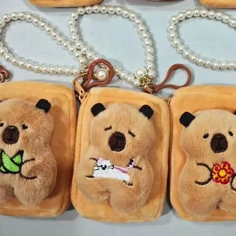 

Креативный милый капибара аниме плюшевый мини-кошелек для монет мультяшная сумка для хранения наушников сумка для мелочи с подвеской