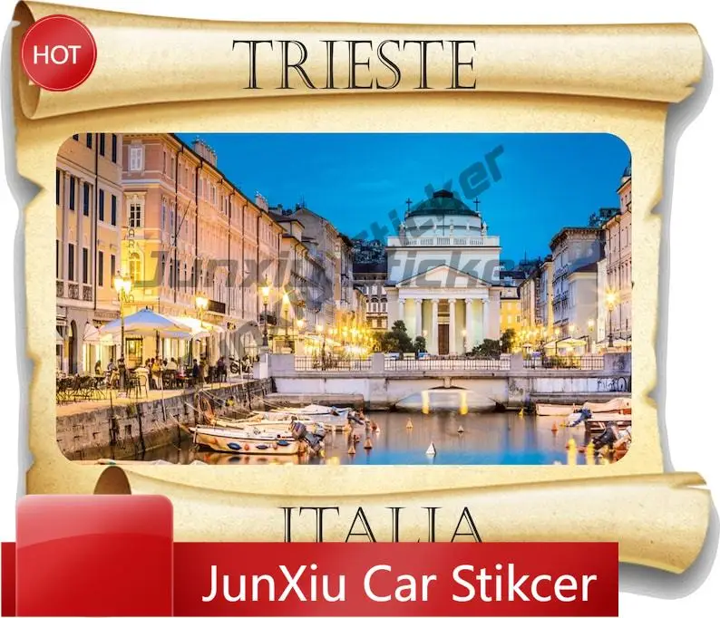 

Trieste Italy Italia Papyrus Sticker Long Lasting Vinyl Decal For Truck Wall UV Resistant Decoration Auto Accessories Exterior