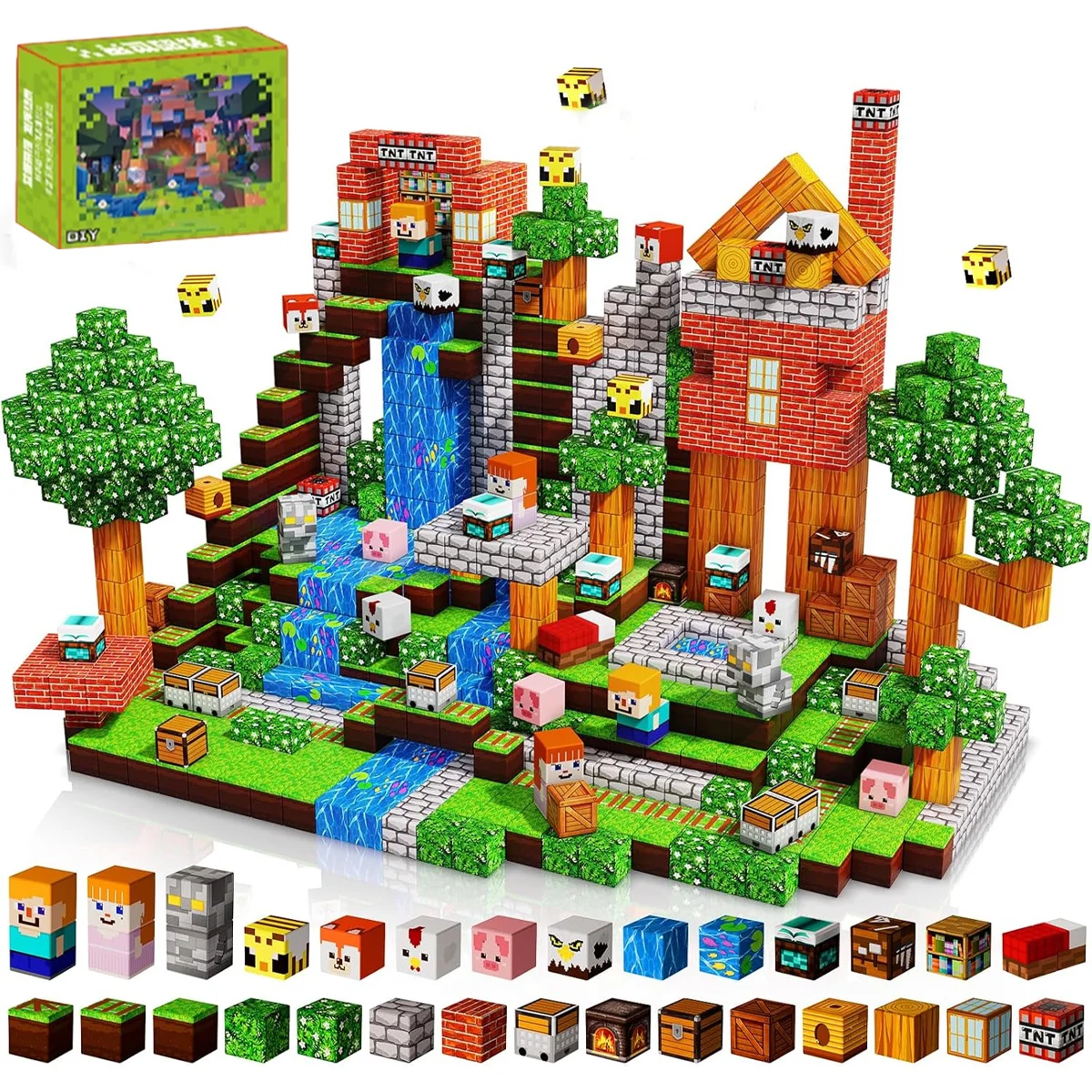 

Creative Magnetic Building Block Bricks My block World Architectural Set DIY Model Kids Toy Christmas Gifts for Boy Girls