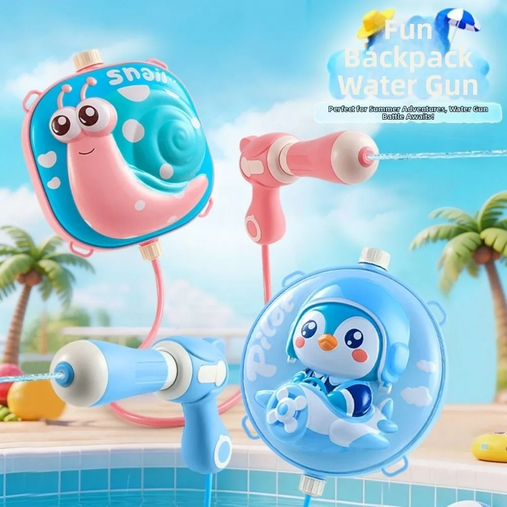 Pull Type Children Backpack Water Spray High Pressure Large Capacity Long-range Water Battle Props Powerful Range Easy To Fill