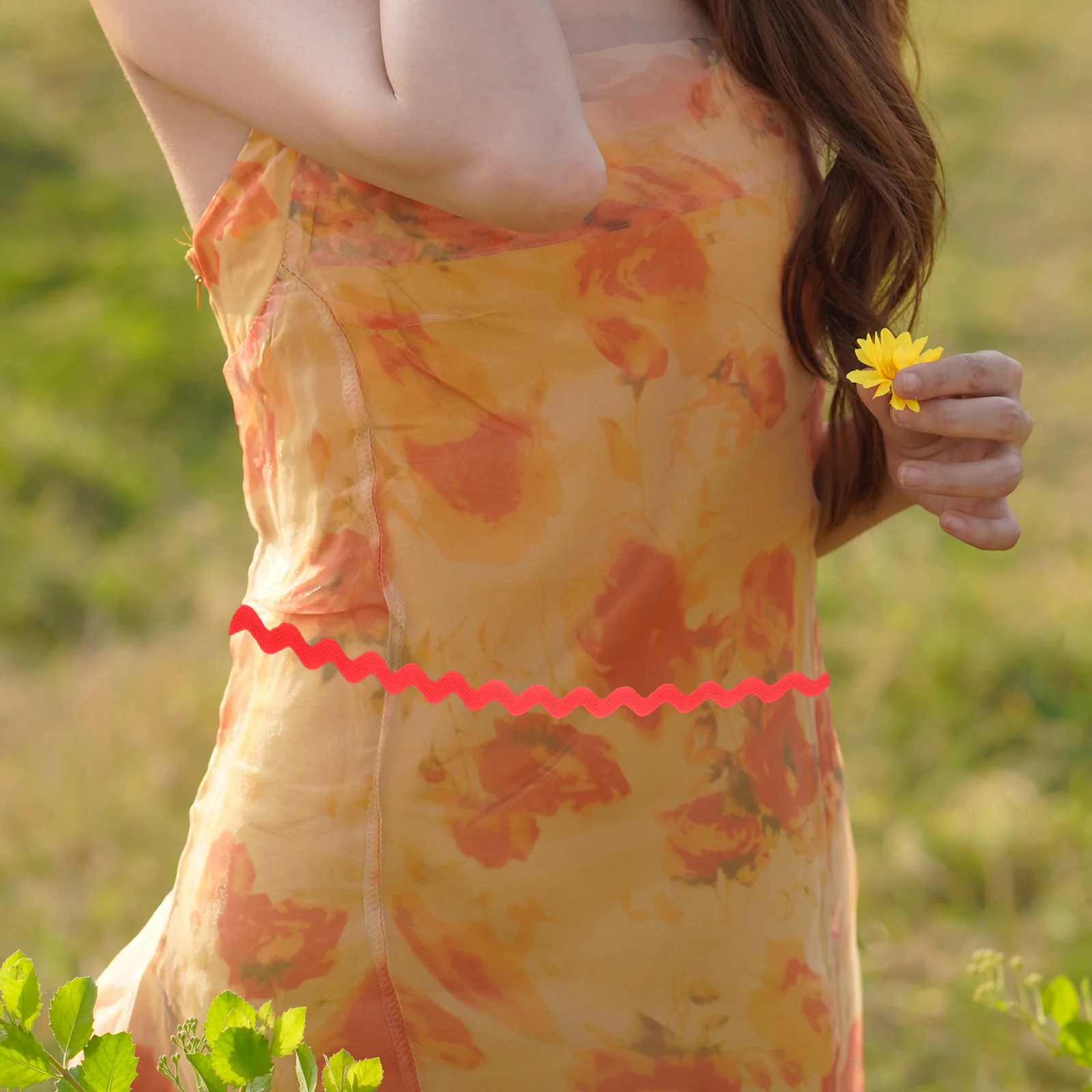 

2 Roll Wavy Ribbon Row Six Colors 6 Yards DIY Clothing Accessories Edge Waistband Skirt Kids Clothes Embellishment