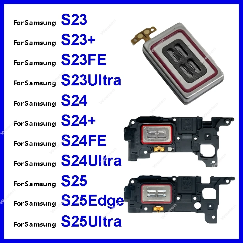 كابل مرن لاستقبال سماعات الأذن يستخدم لهاتف سامسونج جالاكسي S23 + S24 + S25 + S23 FE S24 FE S25 Ultra S25 Edge جهاز استقبال سماعة الأذن العلوي