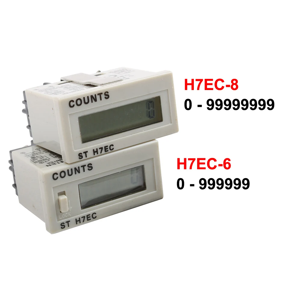 Multifunctional Professional H7EC-6/8digits Vending Digital Electronic Counter Count Meter AC 24-220V DC 3.6-30V FBV BLM BVLM