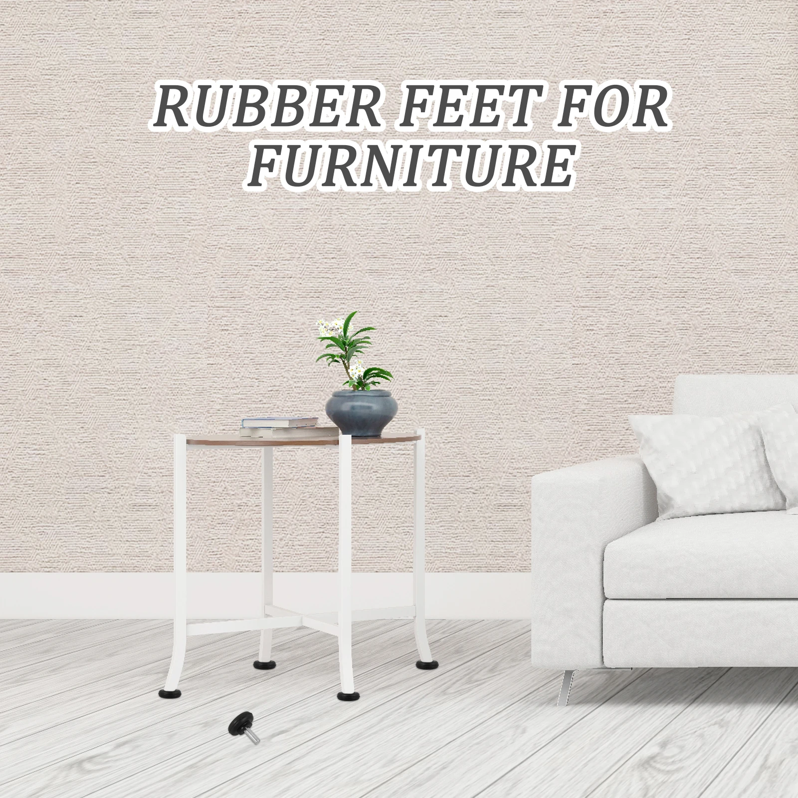 

4Pcs Rubber Feet M12x30 Anti Table Leg Levelers Shockproof Anti Furniture Stabilizer Pads for Tables