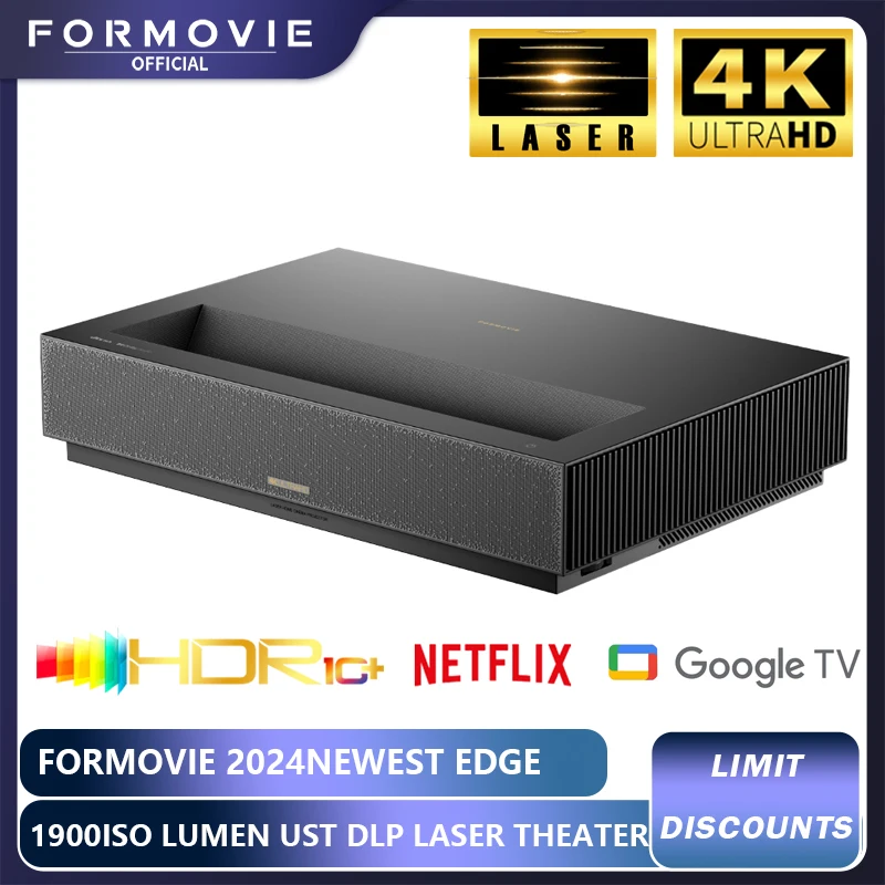 Formovie Cinema Edge Laser TV Native 4K 1900ISO Lumen With Google TV Netflix Beamer For Home Global Version Fengmi UST Theater