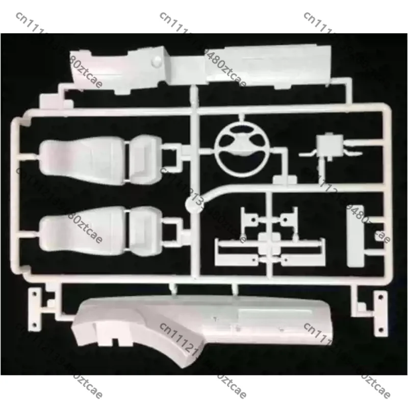 Cab Interior Dashboard, Seat & Steering‑Wheel L‑Plate Spare‑Part, 1/14 RC Tractor‑Truck Shell Accessory, Hobby Part