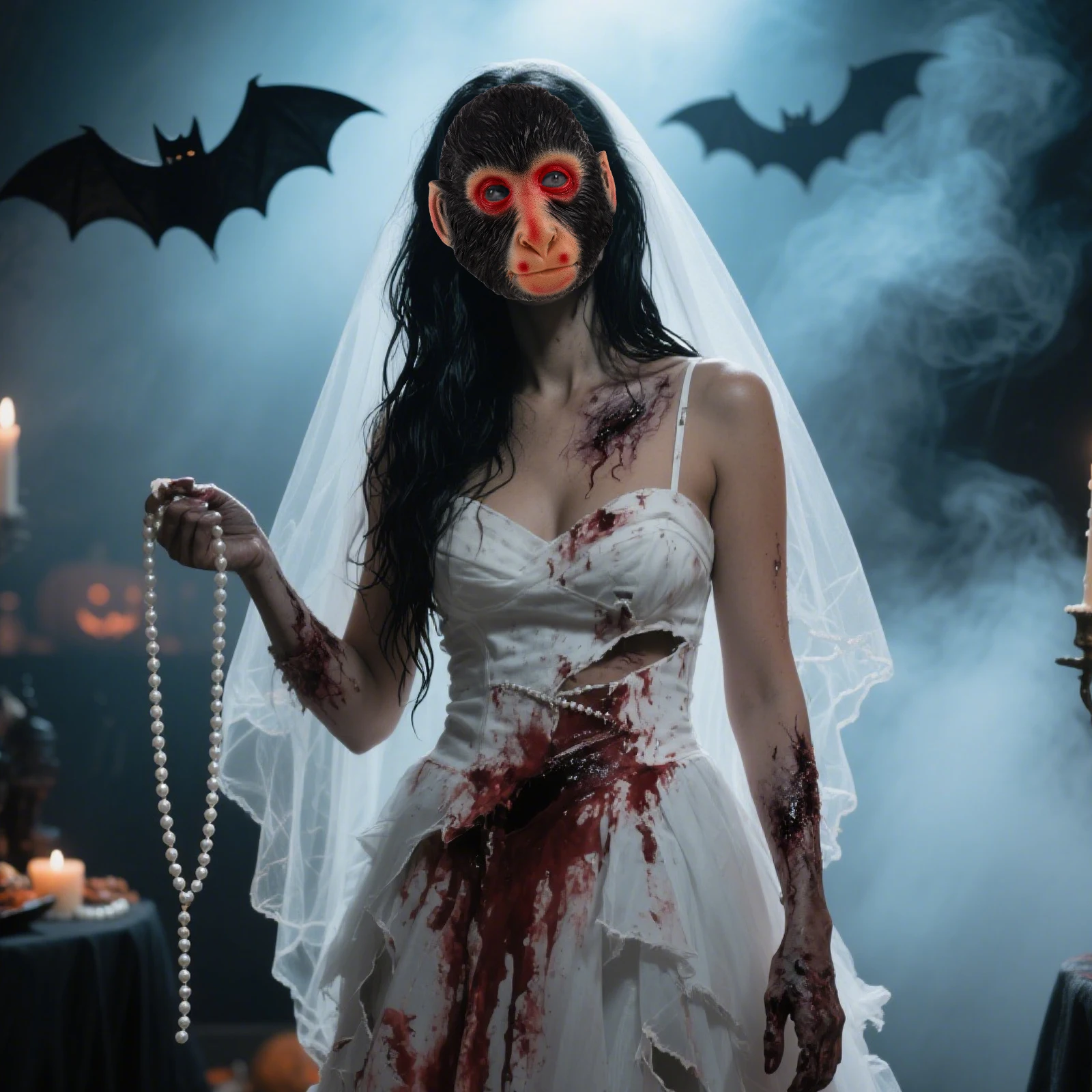 

Animal Mask Realistic Monkey Design Half Face Lightweight For Halloween Cosplay Party Masquerade Carnival Dress Up