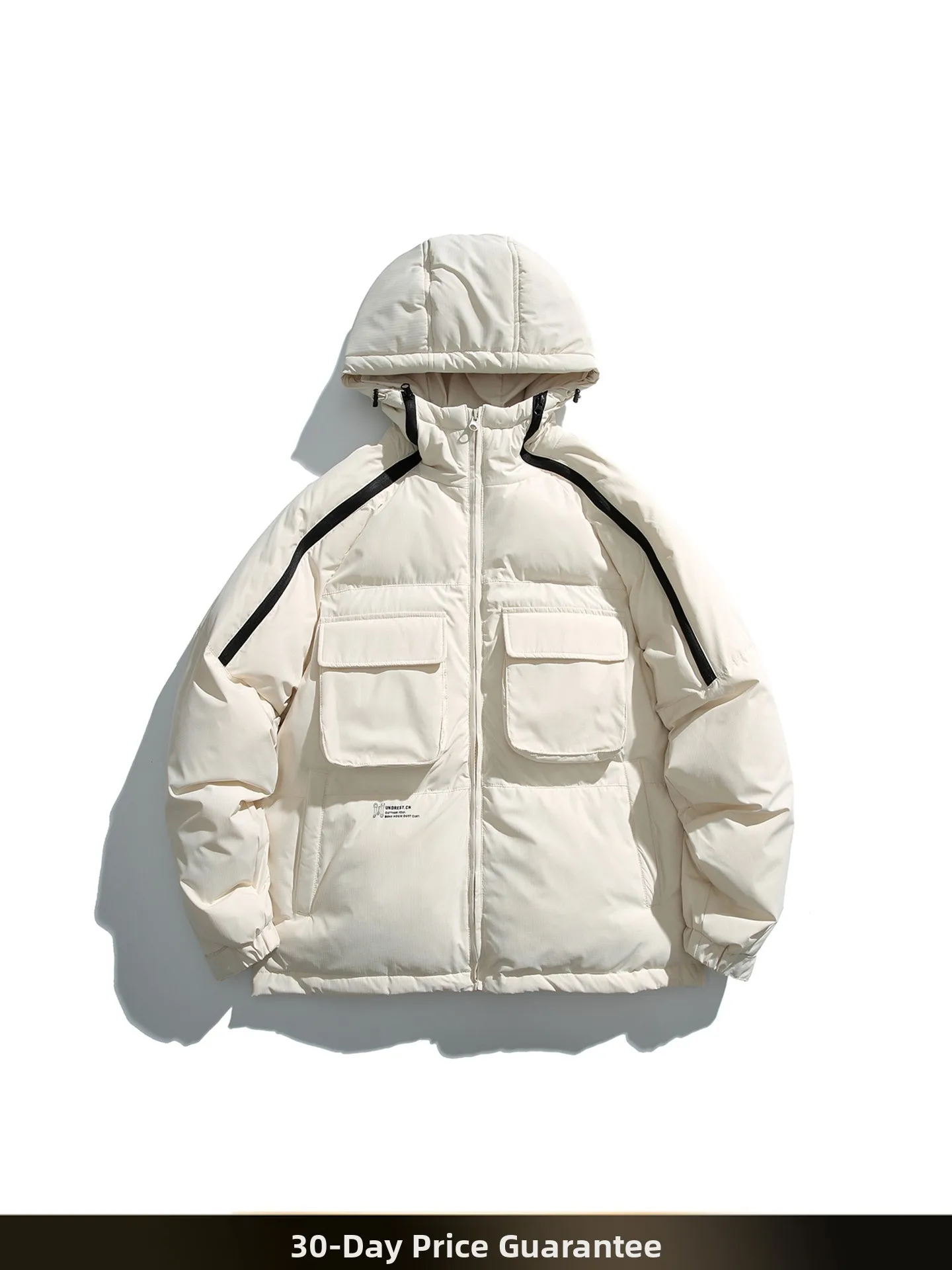 

Мужская зимняя куртка Nted American Retro Color Block из утолщенного хлопка, свободная теплая рабочая куртка, молодежная повседневная куртка с капюшоном на молнии