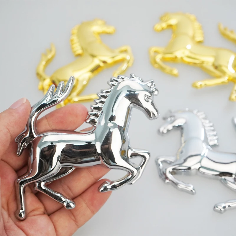 Car Styling 3D Metal Running Horse Emblem Decal Stickers For Ferrari 458 488 F12 FF430 Fender Window Bumper Badge Accessories