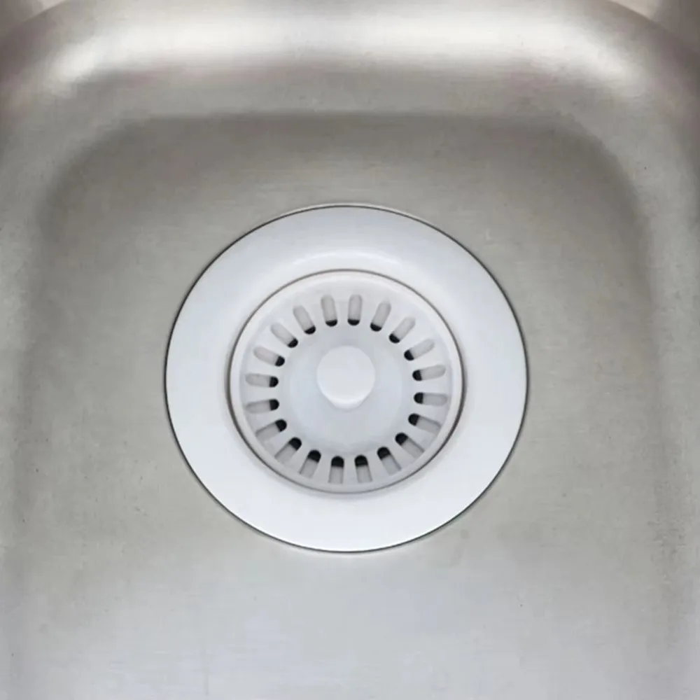 Convenient 78mm Kitchen Drain Filter Fine Mesh White Plastic Basin Water Drain Easy Clean Kitchen Sink Accessory Sink Drainage