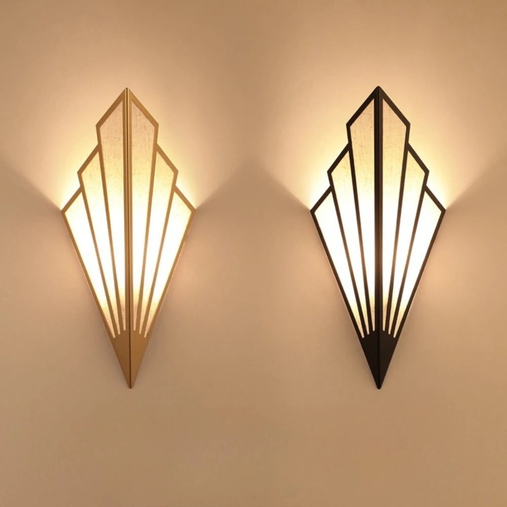 

LED Wall Light Indoor Corridor Staircase Light Bedroom Bedhead Fan Shaped Wall Lamps
