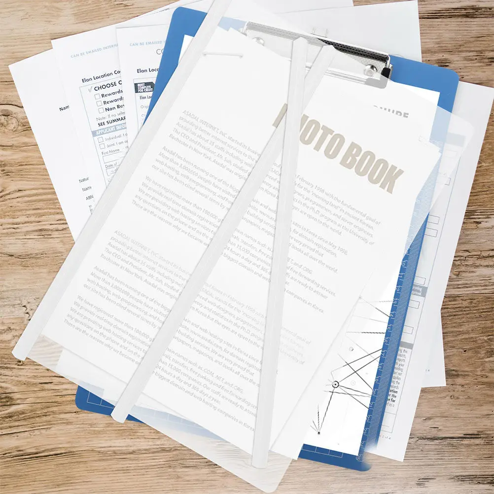 

20pcs File Folder Binding Bars Slide Grip Clear A4 Paper Binder Spine For Office School Reports Documents Storage Organization