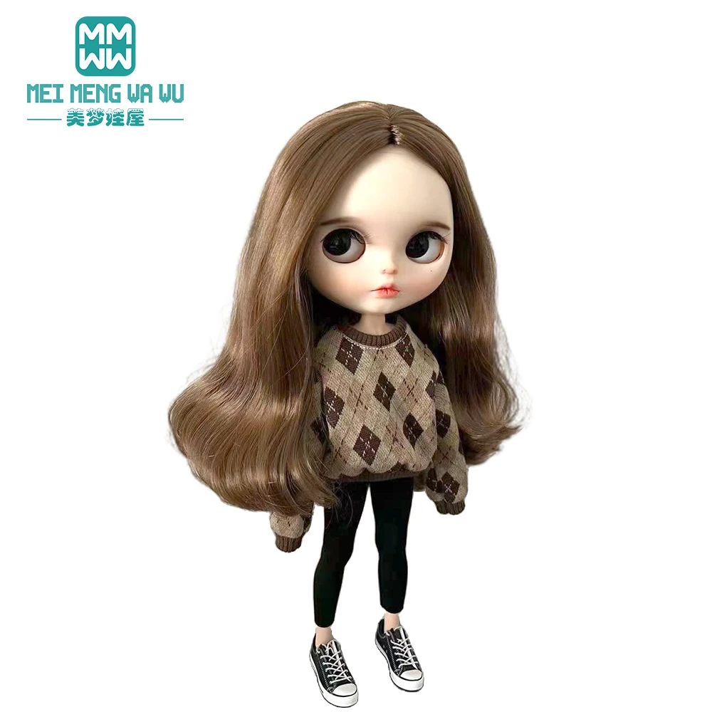 Kleidung für Puppen, modische Polka-Dot-Hemden, Sommerkleider, Sweatshirt-Sets, passend für Blyth Azone OB22 OB24 Puppenzubehör – Detail 14