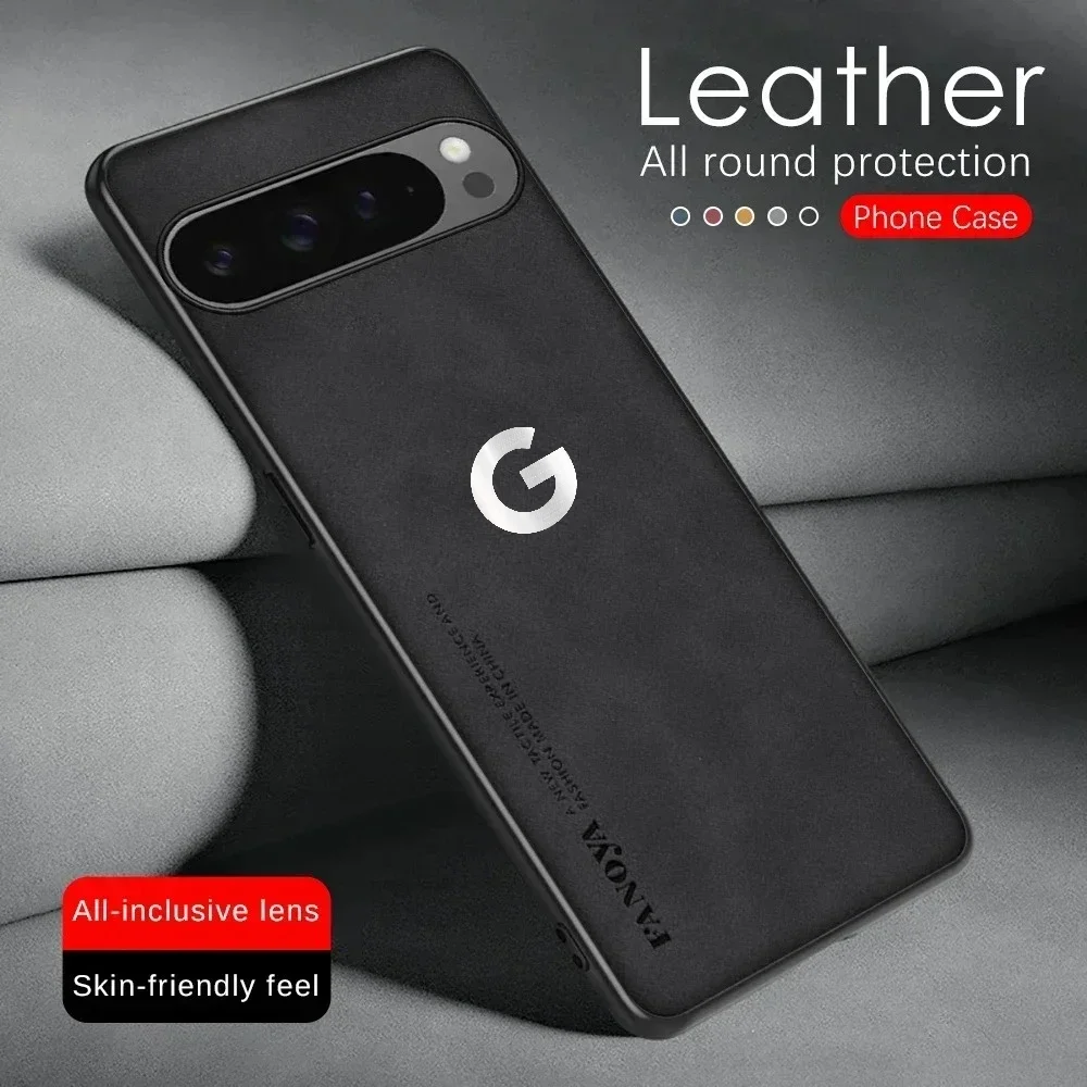 حافظة هاتف فاخرة ذات حافة ناعمة من الجلد لهاتف جوجل بيكسل 10 9 برو XL 8 7 6 A Pro غطاء خلفي حماية مضاد للسقوط