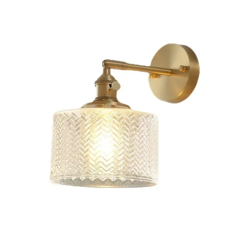 

Ретро латунные стеклянные настенные светильники для коридора, спальни, прикроватный светильник для прихожей, гостиной, фоновые настенные светильники