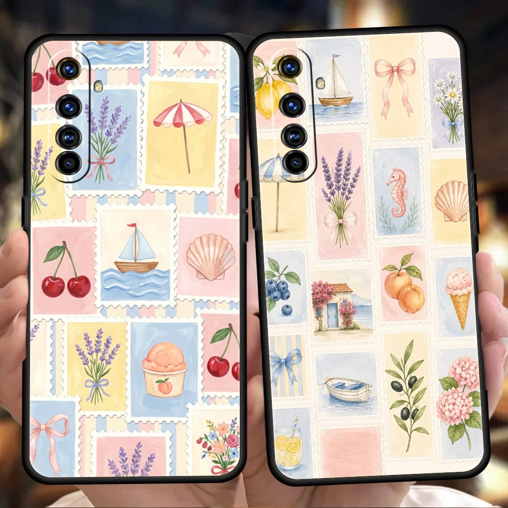 Phone Case Cover For Oppo A17 A31 A78 A79 A98 Reno 10 11 12 13 14 15 16 F Find X5 X6 Pro Soft TPU Fruit Flower Shell Collection