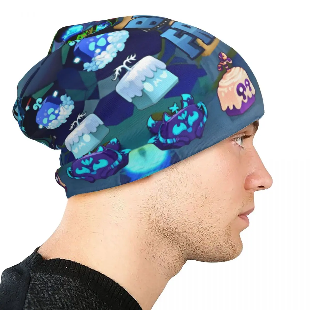 Blox الفواكه الألعاب لعبة بونيه القبعات عادية في الهواء الطلق Skullies قبعة حريمي Robloxx للرجال النساء الصيف رئيس التفاف قبعات