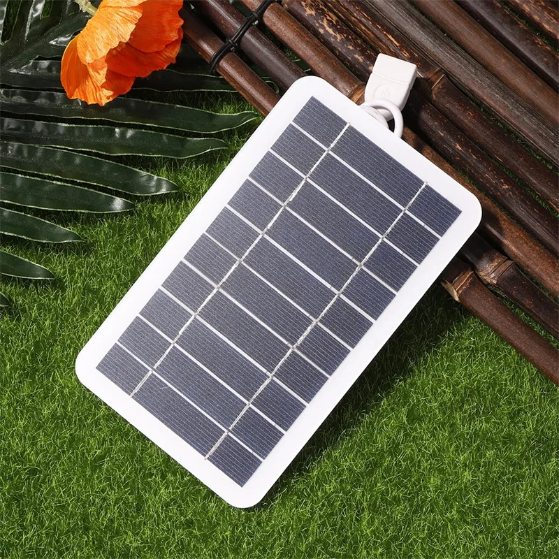 5W Solar Panel Output USB Outdoor Portable Solar System Cell Phone Charger Solar Panel Battery Module Power Panel Enlarged 1