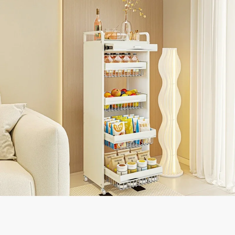 Kitchen vege rack floor-to-ceiling multi-layer vege rack drawer trolley multi-functional fruit storage artifact