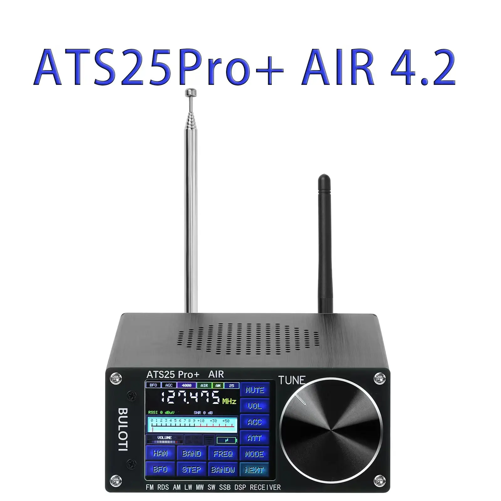 ATS25 Pro + AIR 118Mhz-135.975Mhz versión Bluetooth receptor de radio completo FM SW SSB MW LW firmware 4,2 SI5351 receptor mezclador ATS-25