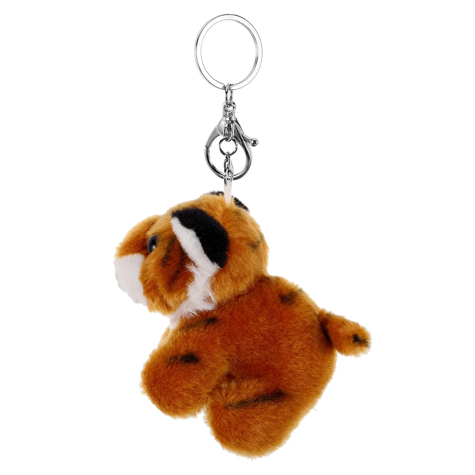 

Yellow Tiger Keychain Realistic Hanging Pendant Cute Backpack Charm Small Stuffed Animal Souvenir Gift Tiger Keychain