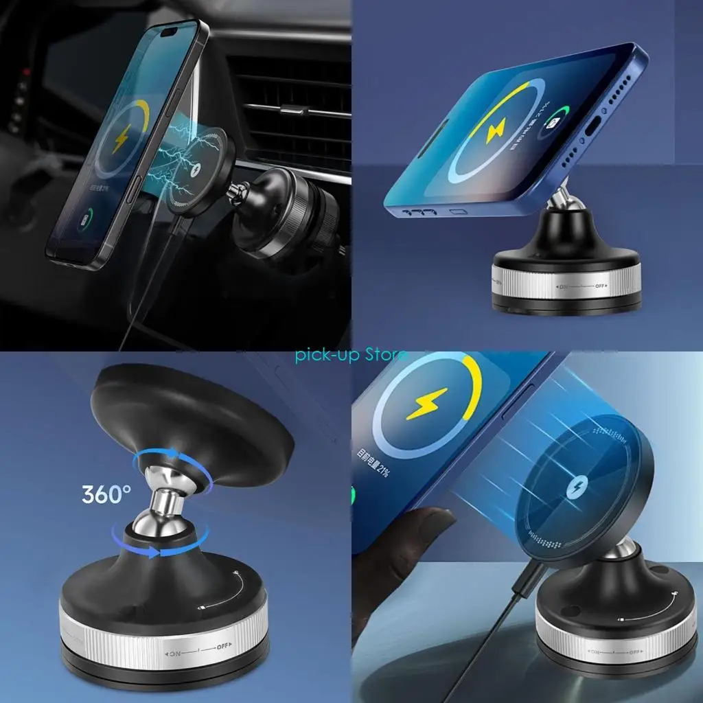 

Q5WA Автомобильная подставка для телефона с мощными магнитами и возможностью вакуумного всасывания для удобного хранения и