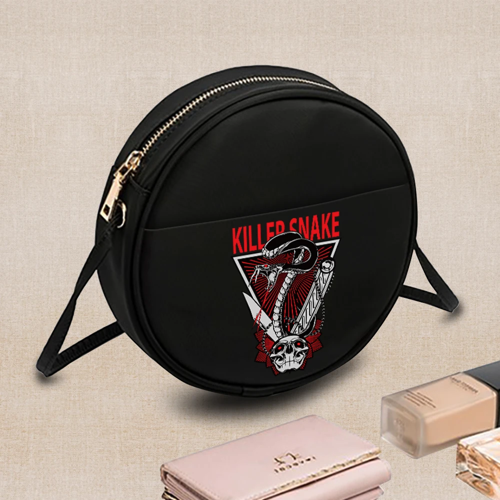2025 nuove donne borsa a tracolla rotonda borse per organizer cosmetici serie Cobra pendolarismo borsa a tracolla singola portamonete