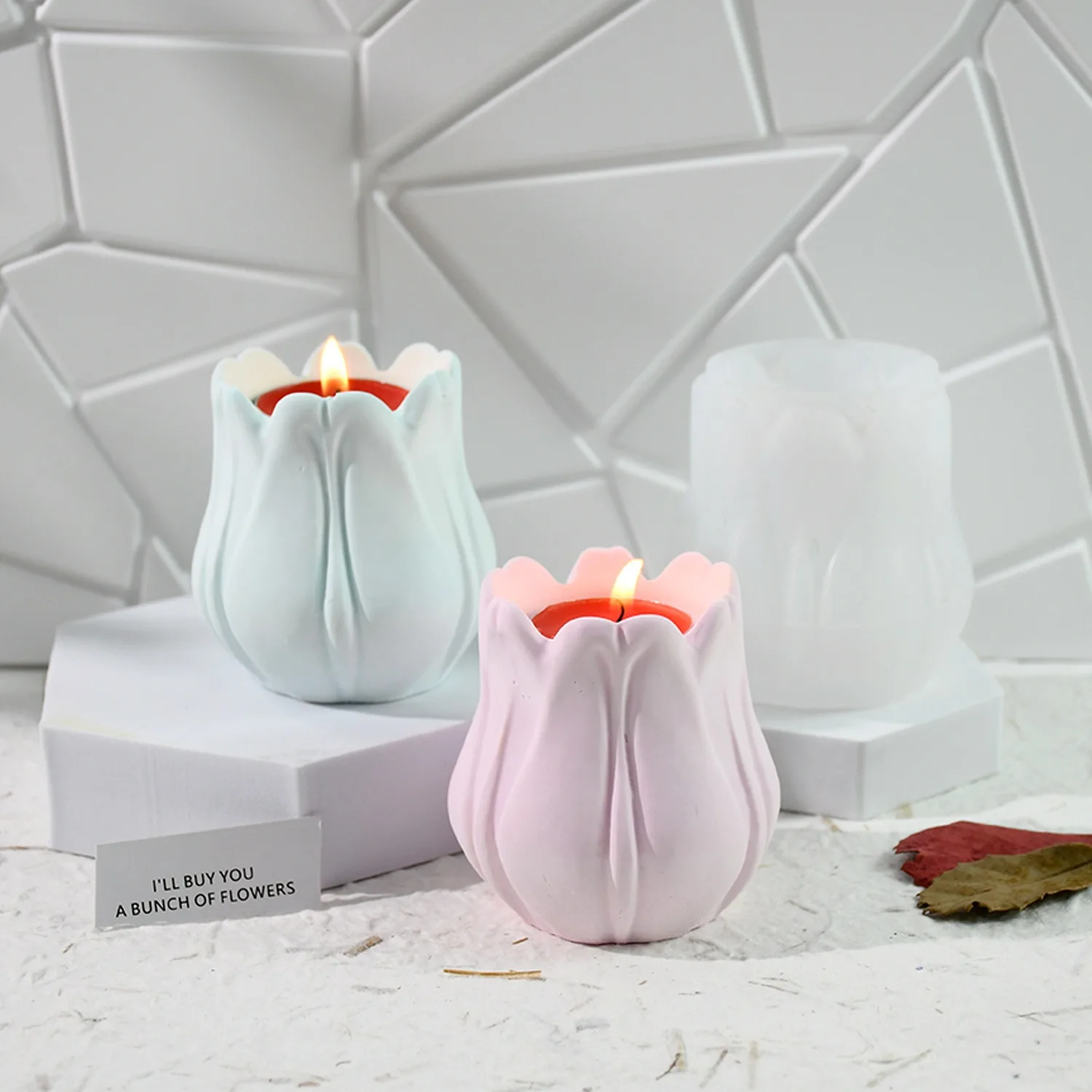Tulip flower crown mold, handmade craft tool, perfect for scented candles and DIY plaster art decorations, Mother's Day gift
