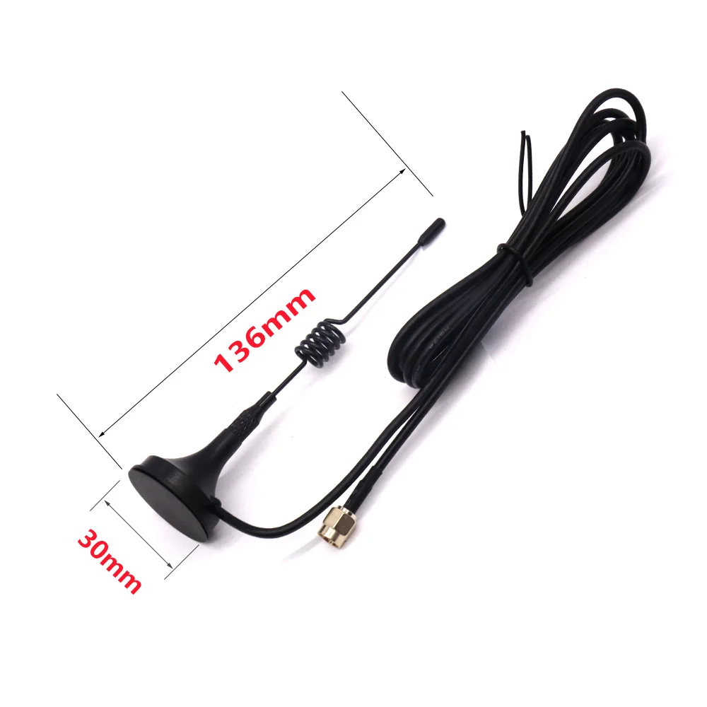 1PC 315MHz Magnetic Small Suction Cup Antenna Wireless Spring Meter Reading DTU  433MHz LORA 868MHz NB WIFI 3DB Gain Antenna