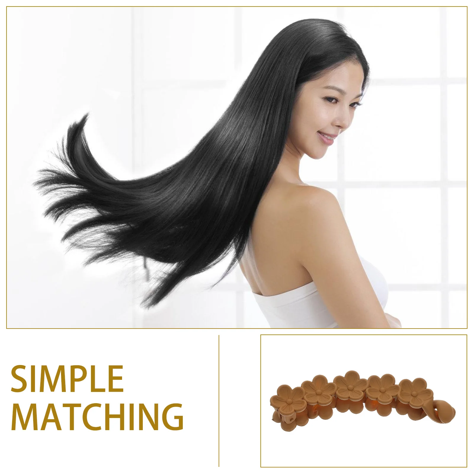 

2pcs Stylish Banana Clips For Thick Curly Women Girls Antislip Ponytail Holders Vintage Hair Accessories Large Durable Hair