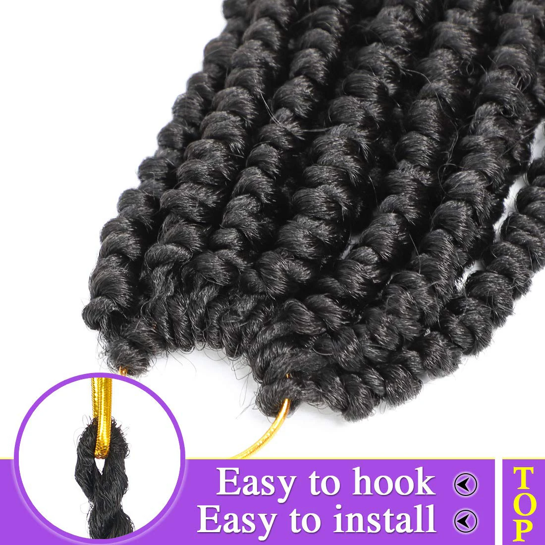 Pre Spring Twist Crochet Hair Senegalese Crochet Braids Synthetic Passion Twist Braiding Pre Looped Short Crochet Hair Curly
