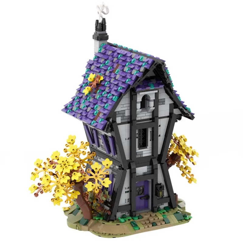 1912 PCS City Street Witches'House MOC ชุดตัวต่อแบบโมดูลาร์ ของเล่นเด็ก ดีไซน์แบบ DIY ของขวัญสำหรับเด็กผู้ชาย