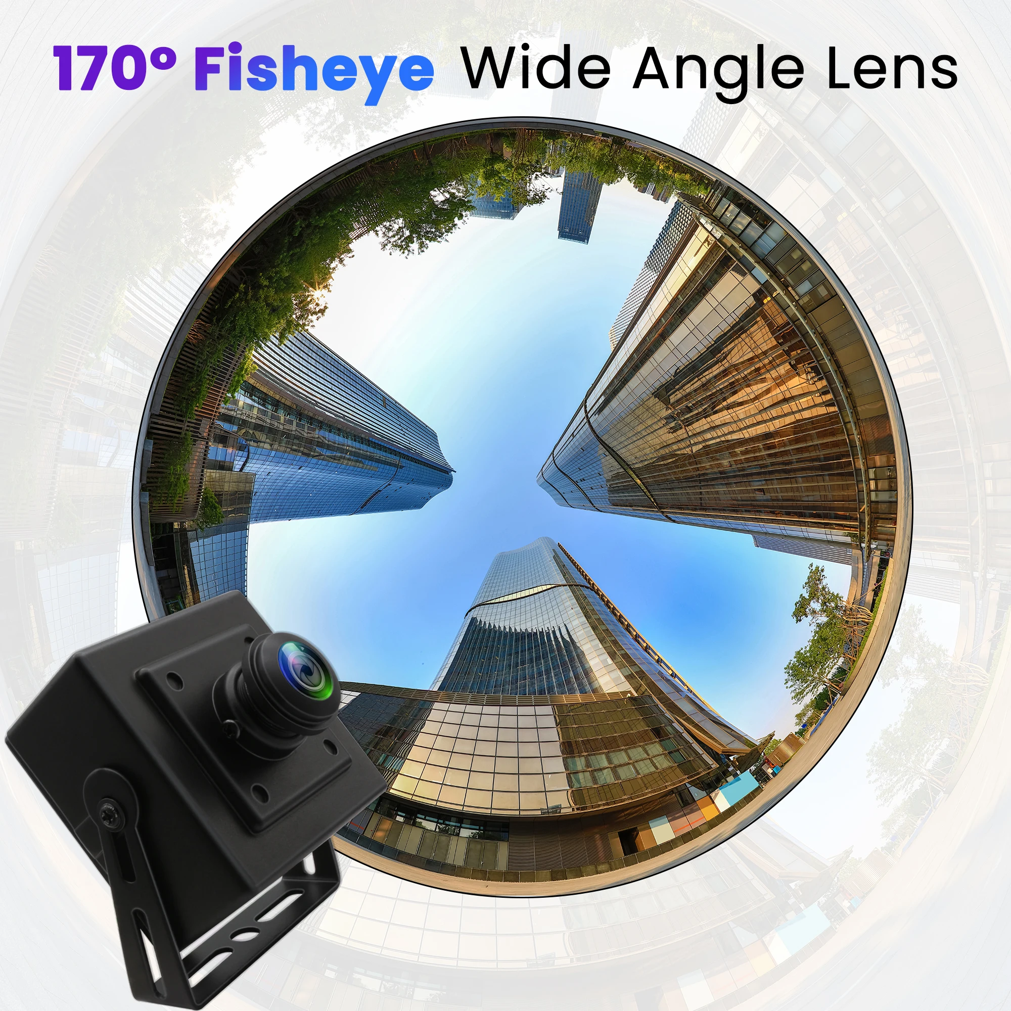 ELP 2MP USB Camera High Speed 260FPS@360P 120FPS@720P 60FPS@1080P 720P Video Webcam Wide Angle with Fisheye Lens for Security