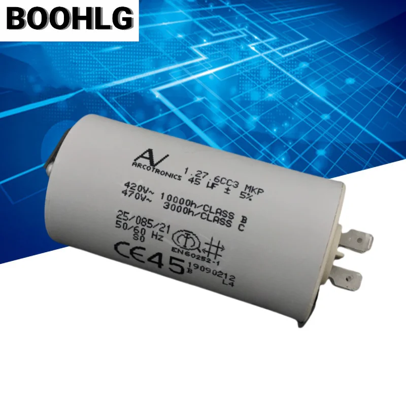 

1PCS 45uF 1.27.6CC3 MKP ARCOTRONICS AV motor starting capacitor