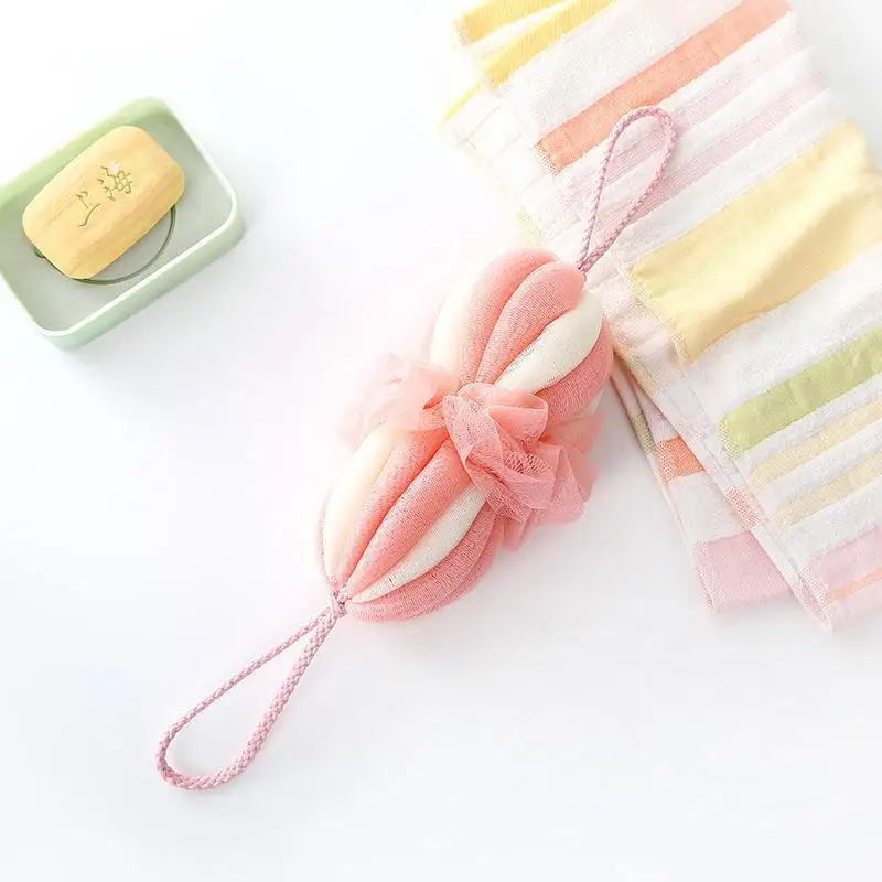 

1 шт., мягкая губка для ванны, отшелушивающий скребок для спины для женщин и детей, нежный пуф для мытья тела, сетка, аксессуары для чистки из люфы