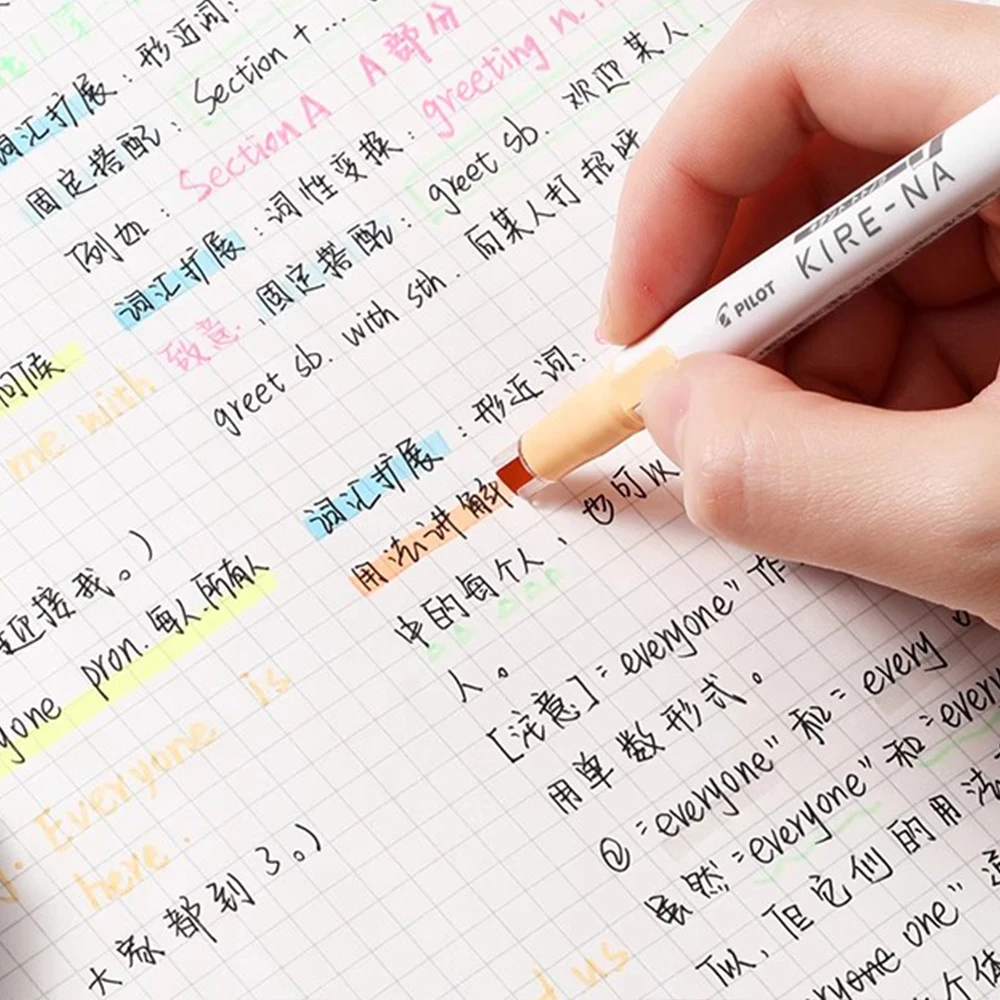 اليابان الطيار ثنائي المسار قلم تحديد التجفيف السريع المزدوج نهاية ماركر طبعة محدودة بمناسبة مفتاح قلم تحديد اللون القرطاسية #5